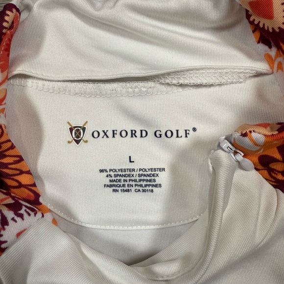 Oxford Golf large Sleeveless Polo Classic Zip Neck Wicking Antimicrobial women - Picture 3 of 4